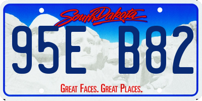 SD license plate 95EB82