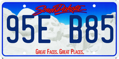SD license plate 95EB85