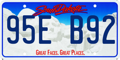 SD license plate 95EB92