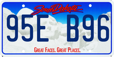 SD license plate 95EB96