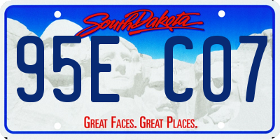 SD license plate 95EC07