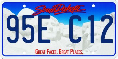 SD license plate 95EC12