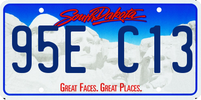 SD license plate 95EC13