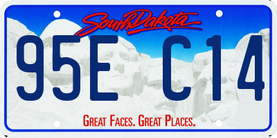 SD license plate 95EC14