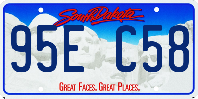 SD license plate 95EC58