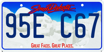 SD license plate 95EC67