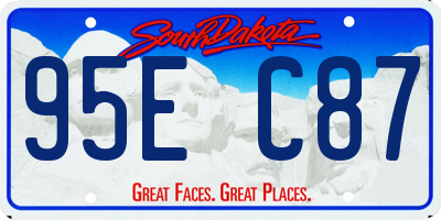 SD license plate 95EC87