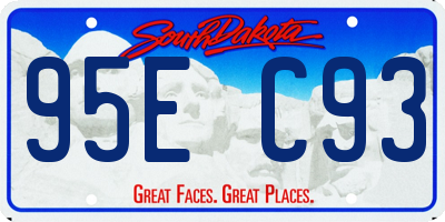 SD license plate 95EC93