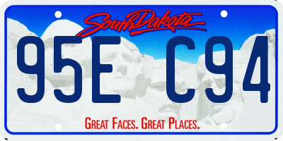 SD license plate 95EC94