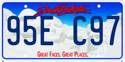 SD license plate 95EC97