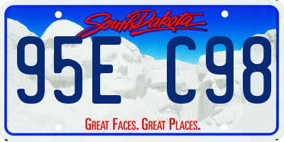 SD license plate 95EC98