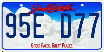 SD license plate 95ED77
