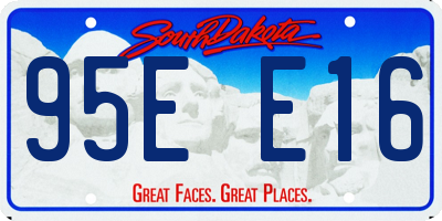 SD license plate 95EE16