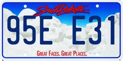 SD license plate 95EE31