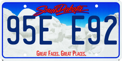 SD license plate 95EE92