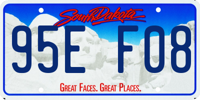 SD license plate 95EF08