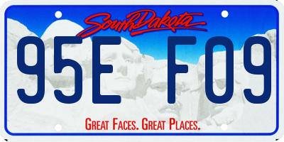 SD license plate 95EF09