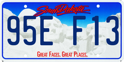 SD license plate 95EF13