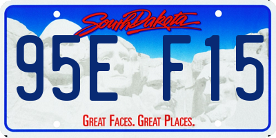 SD license plate 95EF15
