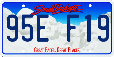 SD license plate 95EF19