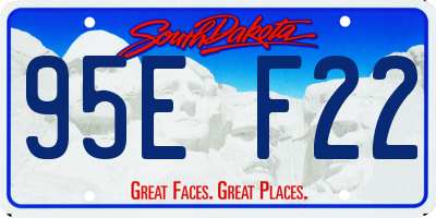 SD license plate 95EF22