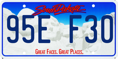 SD license plate 95EF30