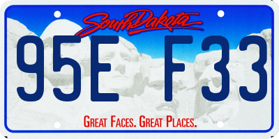 SD license plate 95EF33