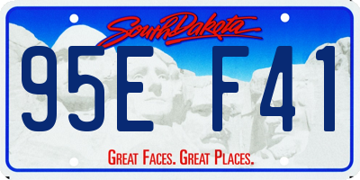 SD license plate 95EF41