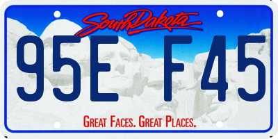 SD license plate 95EF45