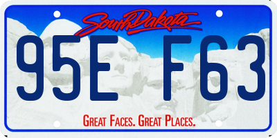 SD license plate 95EF63