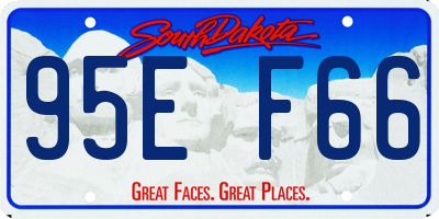 SD license plate 95EF66