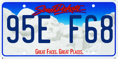 SD license plate 95EF68
