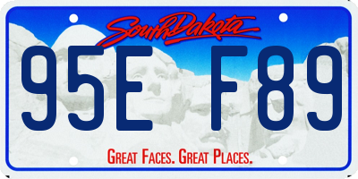 SD license plate 95EF89