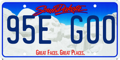 SD license plate 95EG00