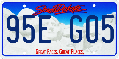 SD license plate 95EG05
