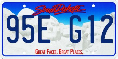 SD license plate 95EG12