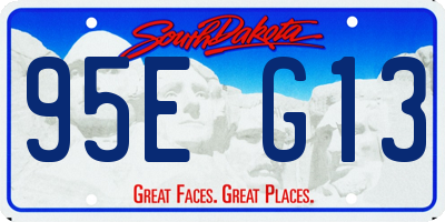 SD license plate 95EG13