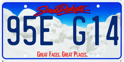 SD license plate 95EG14