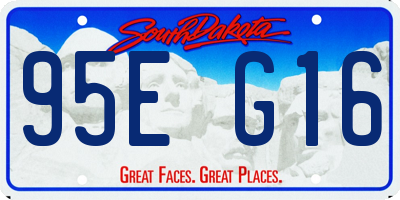 SD license plate 95EG16