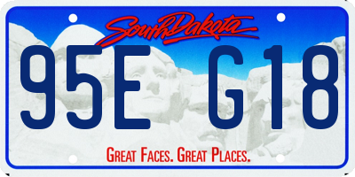SD license plate 95EG18
