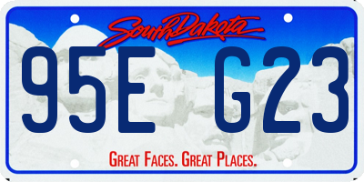 SD license plate 95EG23