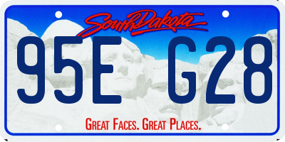 SD license plate 95EG28