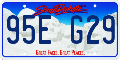 SD license plate 95EG29