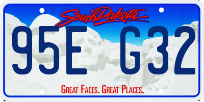 SD license plate 95EG32