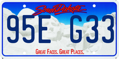 SD license plate 95EG33