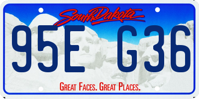 SD license plate 95EG36