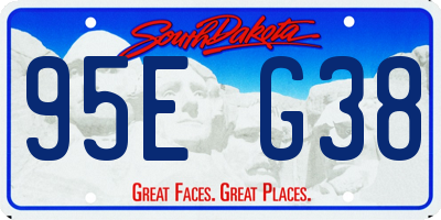 SD license plate 95EG38