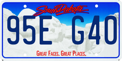 SD license plate 95EG40
