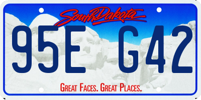 SD license plate 95EG42