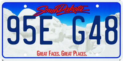SD license plate 95EG48